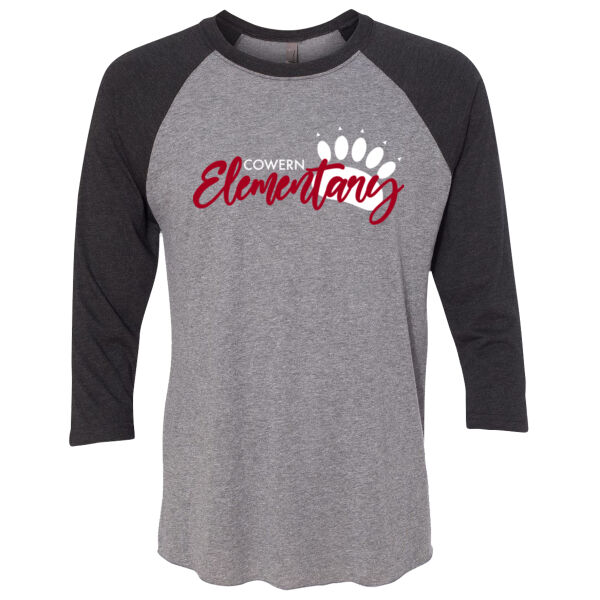 Next Level - Unisex Triblend Three-Quarter Sleeve Raglan - Printed Logo Thumbnail