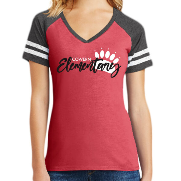 District - Women's Game V-Neck Tee - Printed Logo Thumbnail