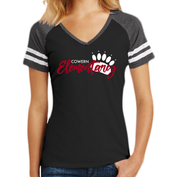 District - Women's Game V-Neck Tee - Printed Logo Thumbnail