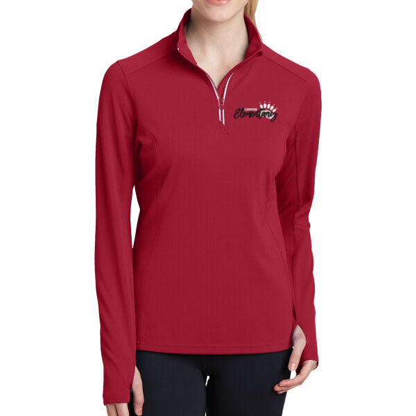 Sport-Tek - Ladies Sport-Wick Textured 1/4 Zip Pullover - Embroidered Logo Thumbnail