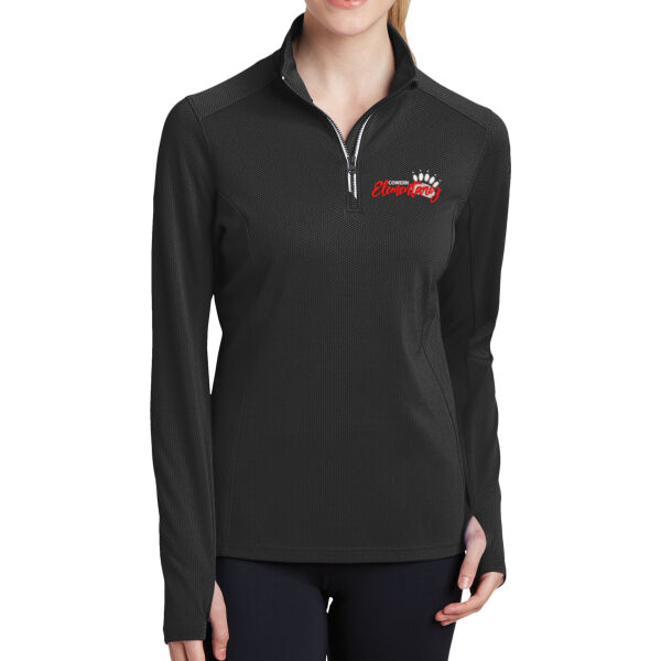 Sport-Tek - Ladies Sport-Wick Textured 1/4 Zip Pullover - Embroidered Logo Thumbnail