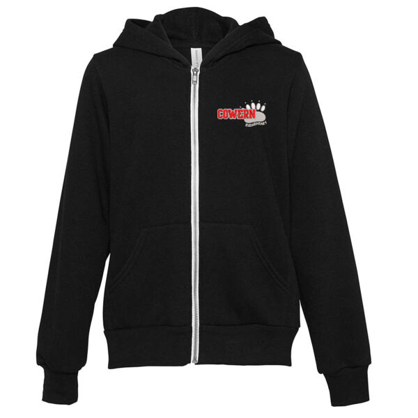 BELLA + CANVAS - Youth Sponge Fleece Full-Zip Hoodie - Embroidered Logo Thumbnail