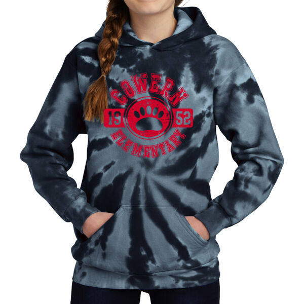 Port & Company® Youth Tie-Dye Pullover Hooded Sweatshirt - Printed Logo Thumbnail